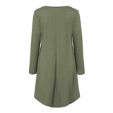 Veepola - Vestido de Noche para Mujer, Estilo Casual, Manga Larga, 5 Colores