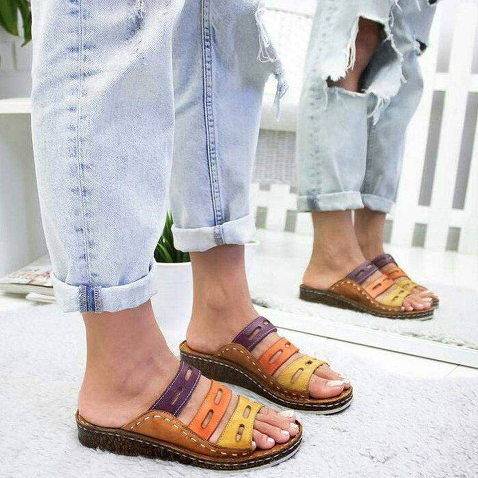 Hamkaw 2019 Nuevas Mujeres Cómodas Plataforma, Sandalia Zapatos Verano Playa, Zapatos de Viaje Moda Cómodas Damas, Sandalias Zapatos Cuña Tacón Sandalias Verano