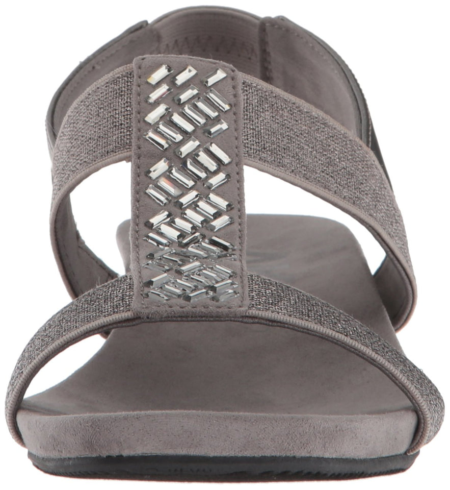Anne Klein AKIDOLIZE2 Pewter Sandalias con Correa de Tobillo para Mujer