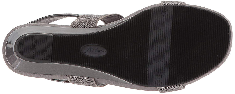 Anne Klein AKIDOLIZE2 Pewter Sandalias con Correa de Tobillo para Mujer