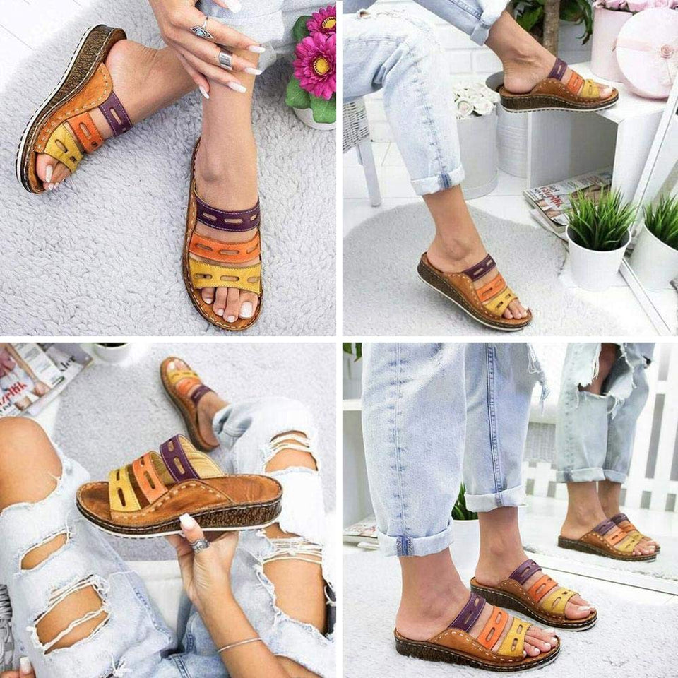 Hamkaw 2019 Nuevas Mujeres Cómodas Plataforma, Sandalia Zapatos Verano Playa, Zapatos de Viaje Moda Cómodas Damas, Sandalias Zapatos Cuña Tacón Sandalias Verano