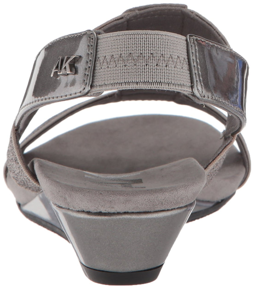 Anne Klein AKIDOLIZE2 Pewter Sandalias con Correa de Tobillo para Mujer