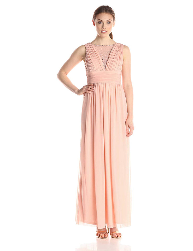 Marina - Vestido Largo con Falda en el Pecho y la Cintura para Mujer