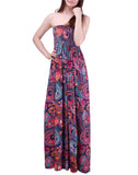 HDE - Mujer sin Tirantes Maxi Vestido Plus tamaño Tubo Superior de Largo Falda Sundress Cover Up