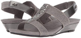 Anne Klein AKIDOLIZE2 Pewter Sandalias con Correa de Tobillo para Mujer