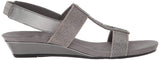 Anne Klein AKIDOLIZE2 Pewter Sandalias con Correa de Tobillo para Mujer