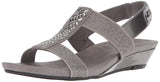 Anne Klein AKIDOLIZE2 Pewter Sandalias con Correa de Tobillo para Mujer