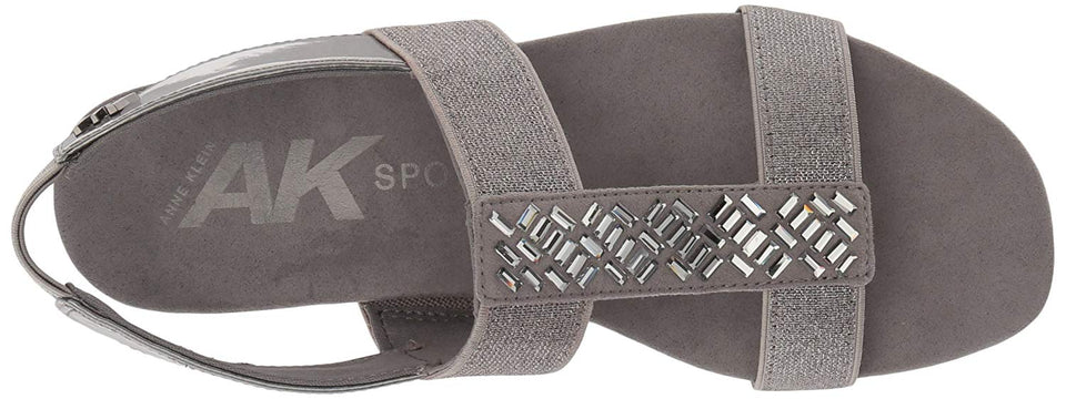Anne Klein AKIDOLIZE2 Pewter Sandalias con Correa de Tobillo para Mujer